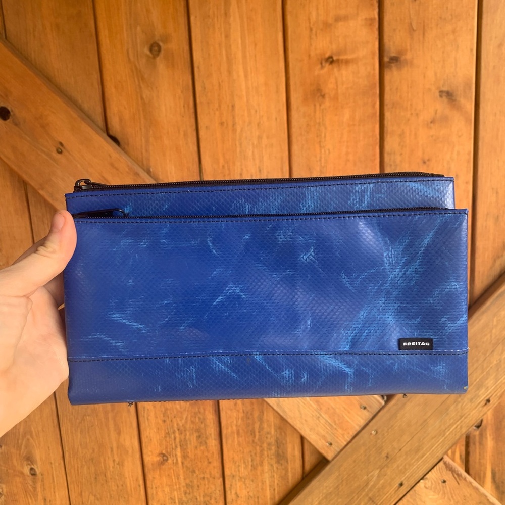 Wicked cool Masikura clutch / convertible crossbody by Freitag - recycled vegan